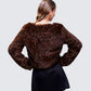 Isola Brown Faux Fur Cropped Jacket
