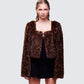 Isola Brown Faux Fur Cropped Jacket
