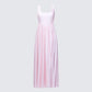 Isoria Pink Princess Waist Maxi Dress product front