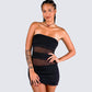 Issa Black Tiered Mini Dress