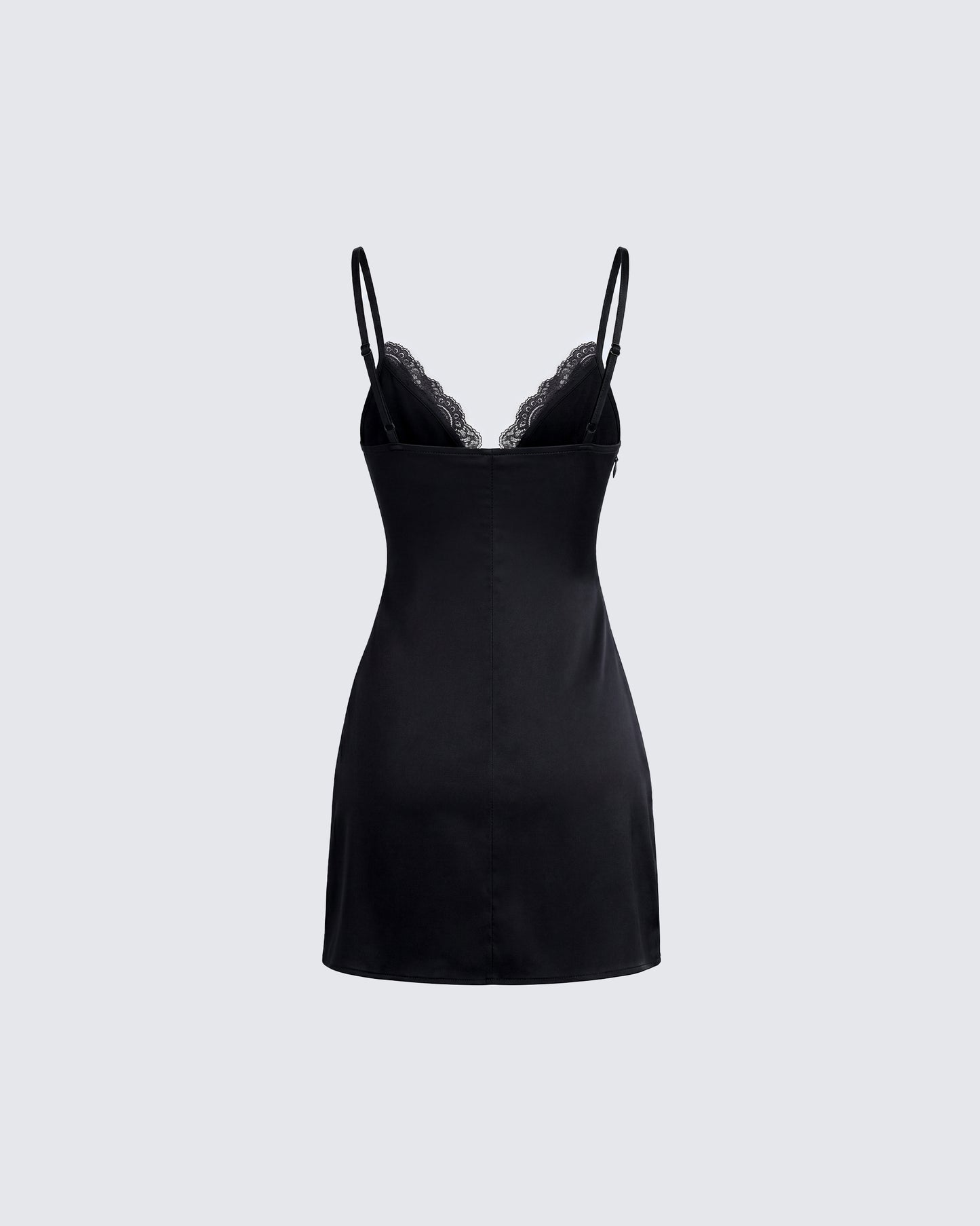 Ivy Black Lace Trim Mini Dress