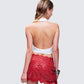 Iyanu Ivory Jersey Halter Top