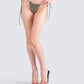 Izzy Olive Stripe Bikini Bottom