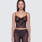 Inaya Multi Mesh Polka Lace Edge Cami Top model front