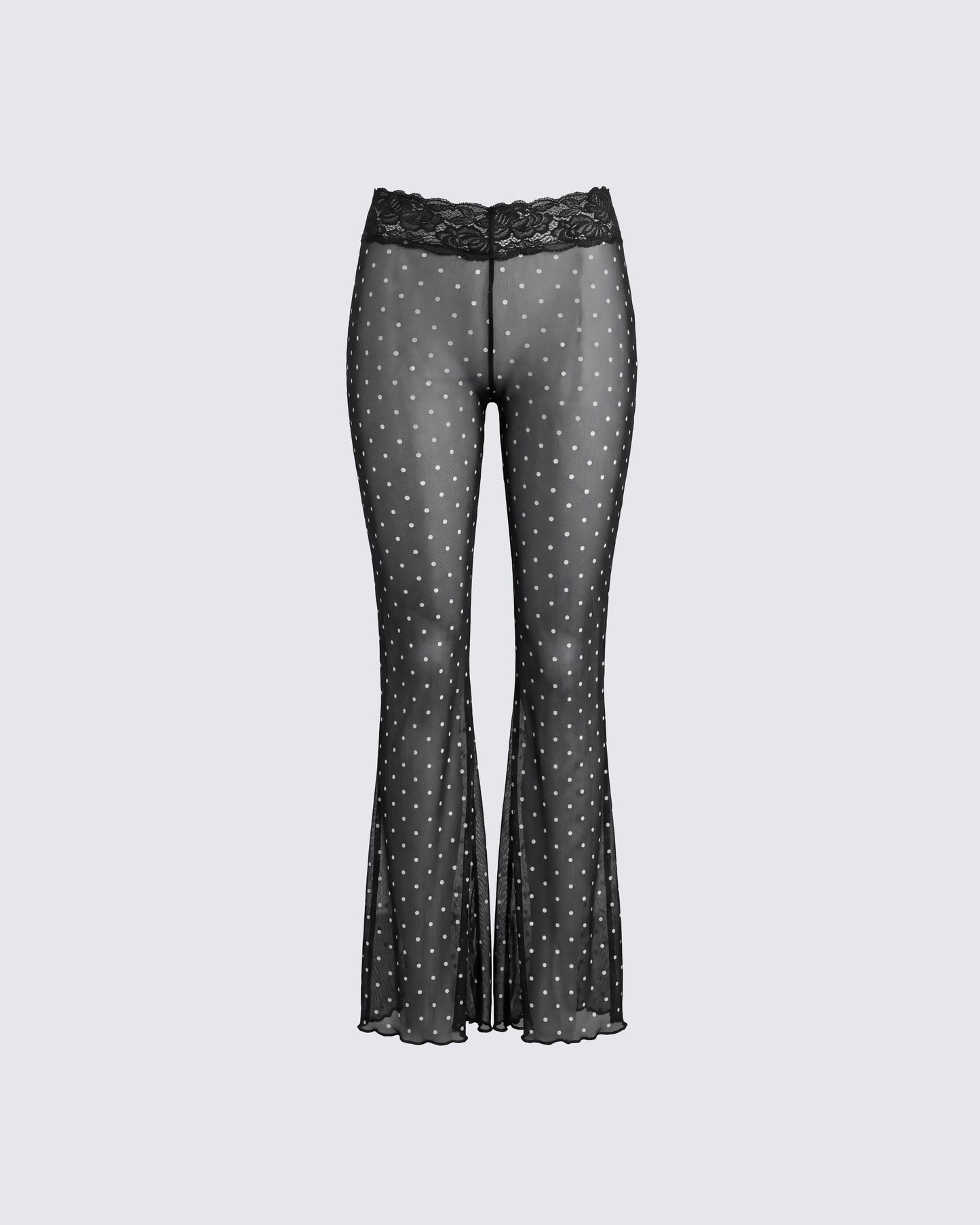 Inaya Multi Mesh Polka Lace Edge Leggings product front