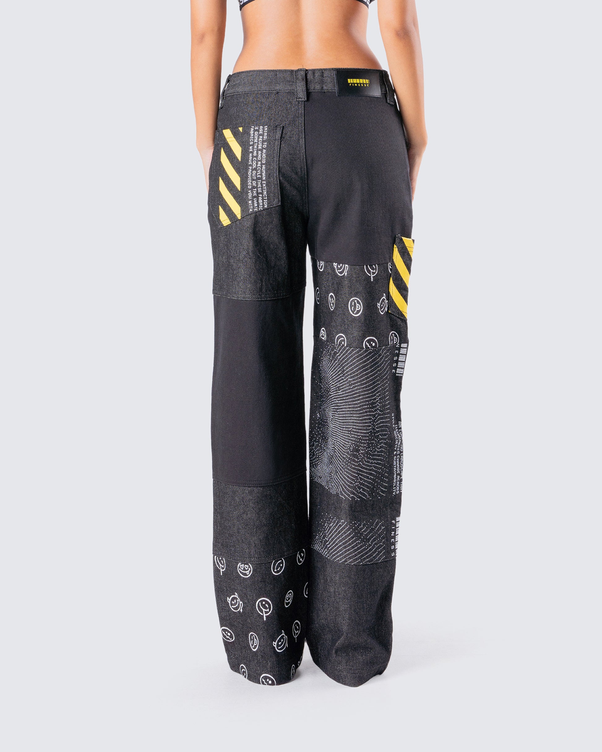 Jacko Printed Patchwork Pants – FINESSE
