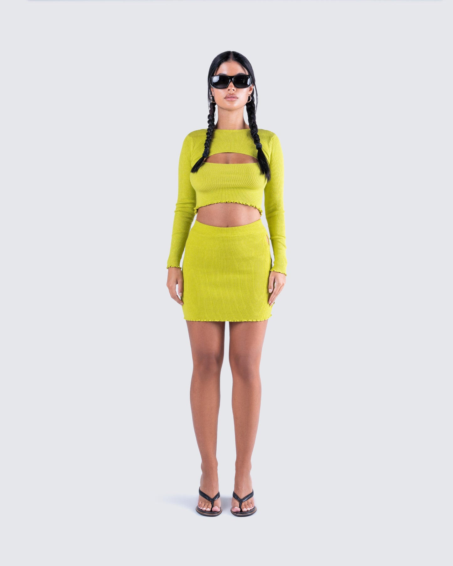 Janelle Green Knit Set