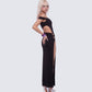 Janine Black Cut Out Maxi Dress
