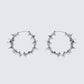 Janise Silver Molten Spike Hoop Earrings