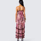 Javana Serpent Print Maxi Dress