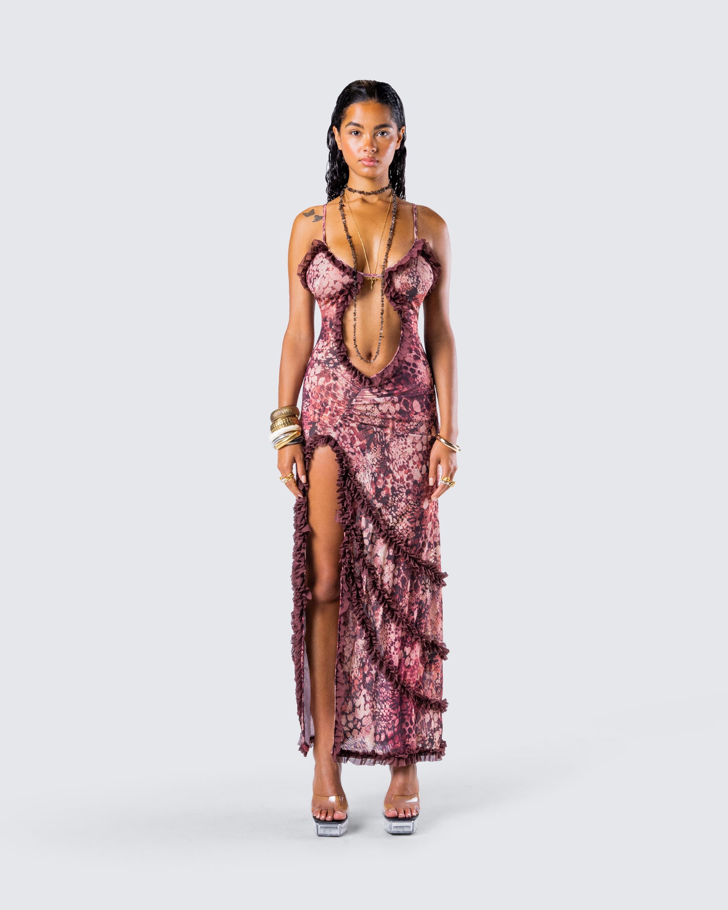 cut out detail maxi dress in viper VIPER MAXI DRESS Regal Karats