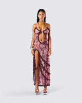 JAVANA ABSTRACT PRINT DRESS