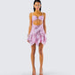 Jaxie Pink Lace Sequin Micro Mini Dress