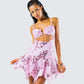 Jaxie Pink Lace Sequin Micro Mini Dress