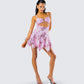 Jaxie Pink Lace Sequin Micro Mini Dress