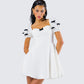 Jayla White Skater Mini Dress