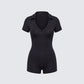 Jeanie Black Knit Romper