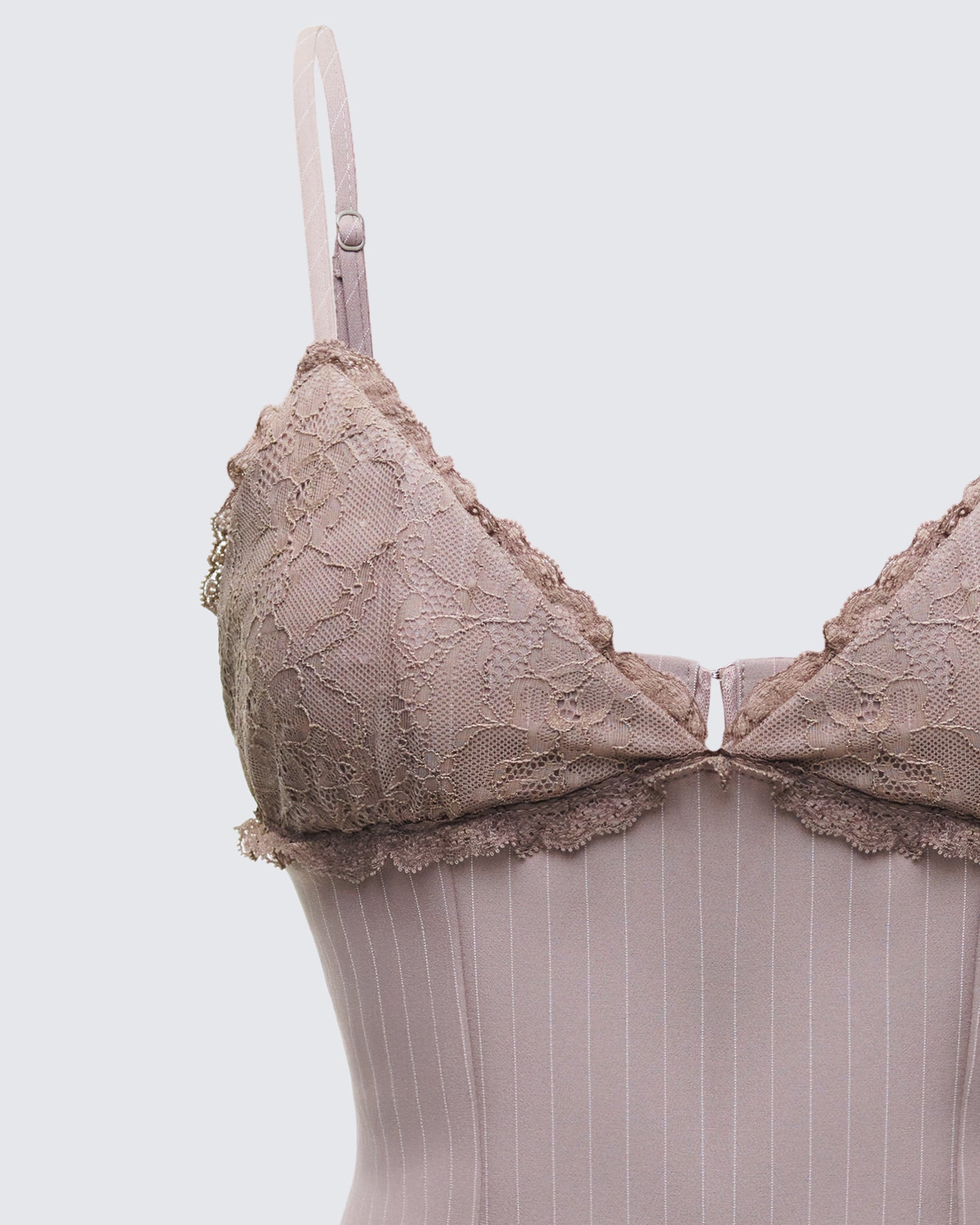 Jena Brown Pinstripe Strappy Top