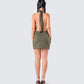 Jess Olive Halter Dress