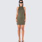 Jess Olive Halter Dress