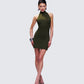 Jess Olive Halter Dress