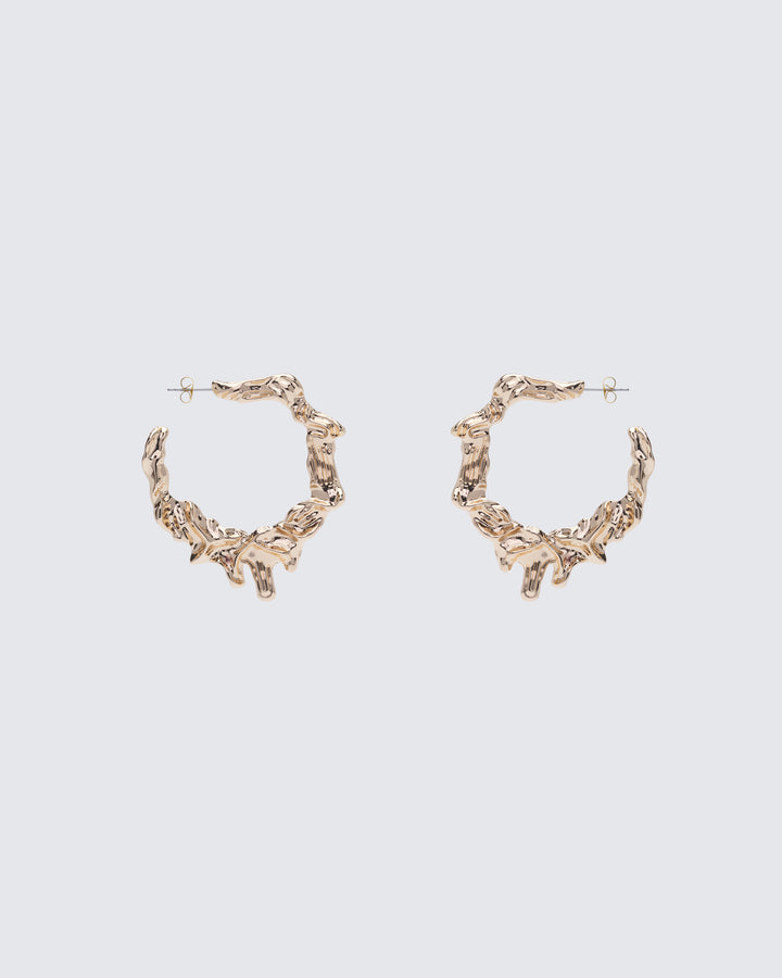 Julene Gold Organic Drip Hoops product front
