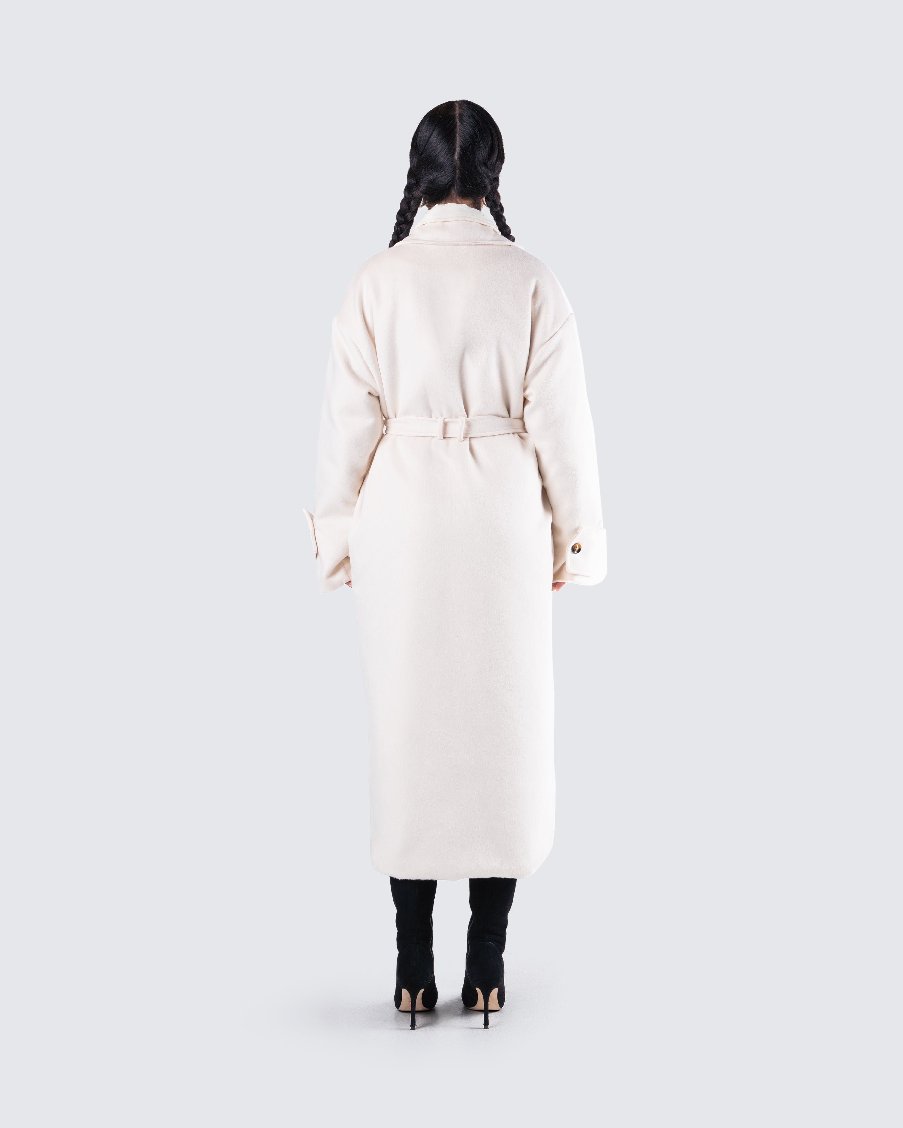 Cream deals maxi coat