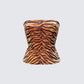 Juliana Brown Tiger Print Top