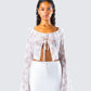 Juliet White Lace Ruffle Top