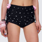 Julissa Black Hand Beaded Rhinestone Shorts