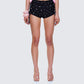 Julissa Black Hand Beaded Rhinestone Shorts