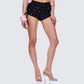 Julissa Black Hand Beaded Rhinestone Shorts