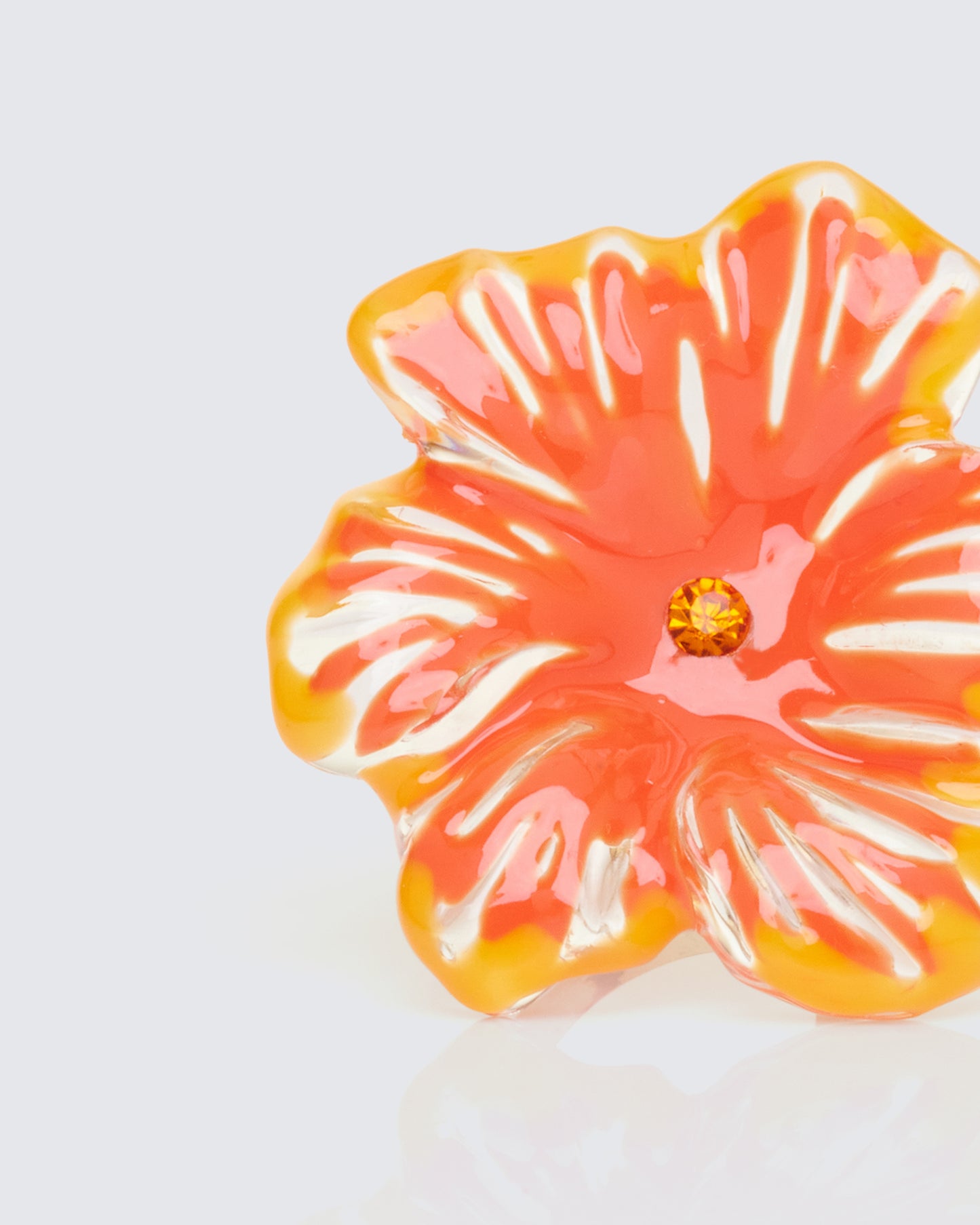 Women's orange jewelry styled on model – FINESSE