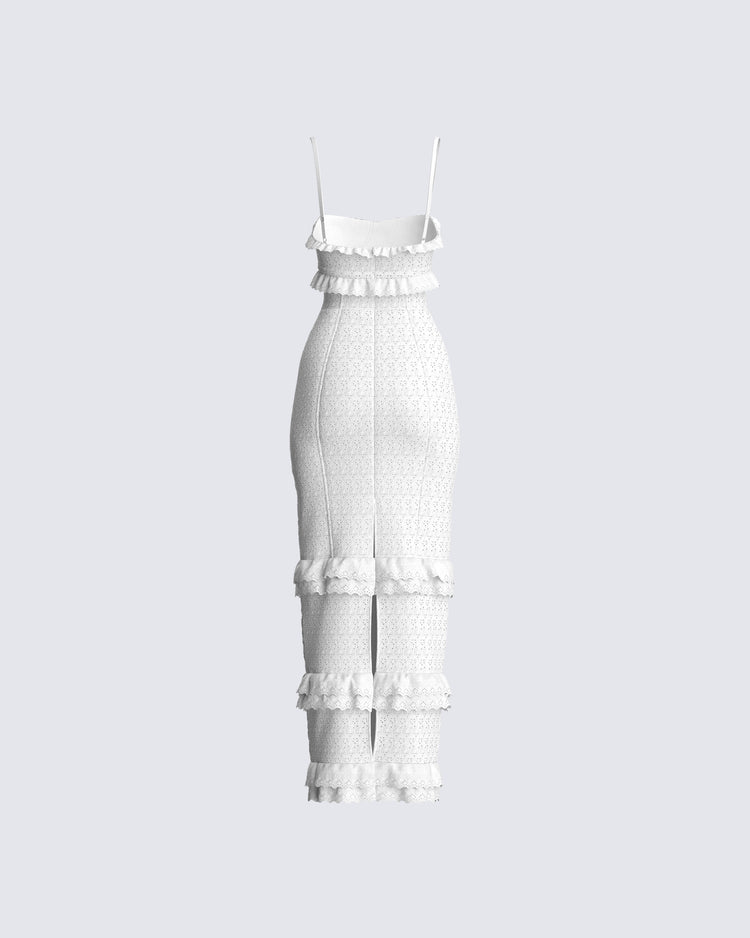 Juniper White Eyelet Maxi Dress