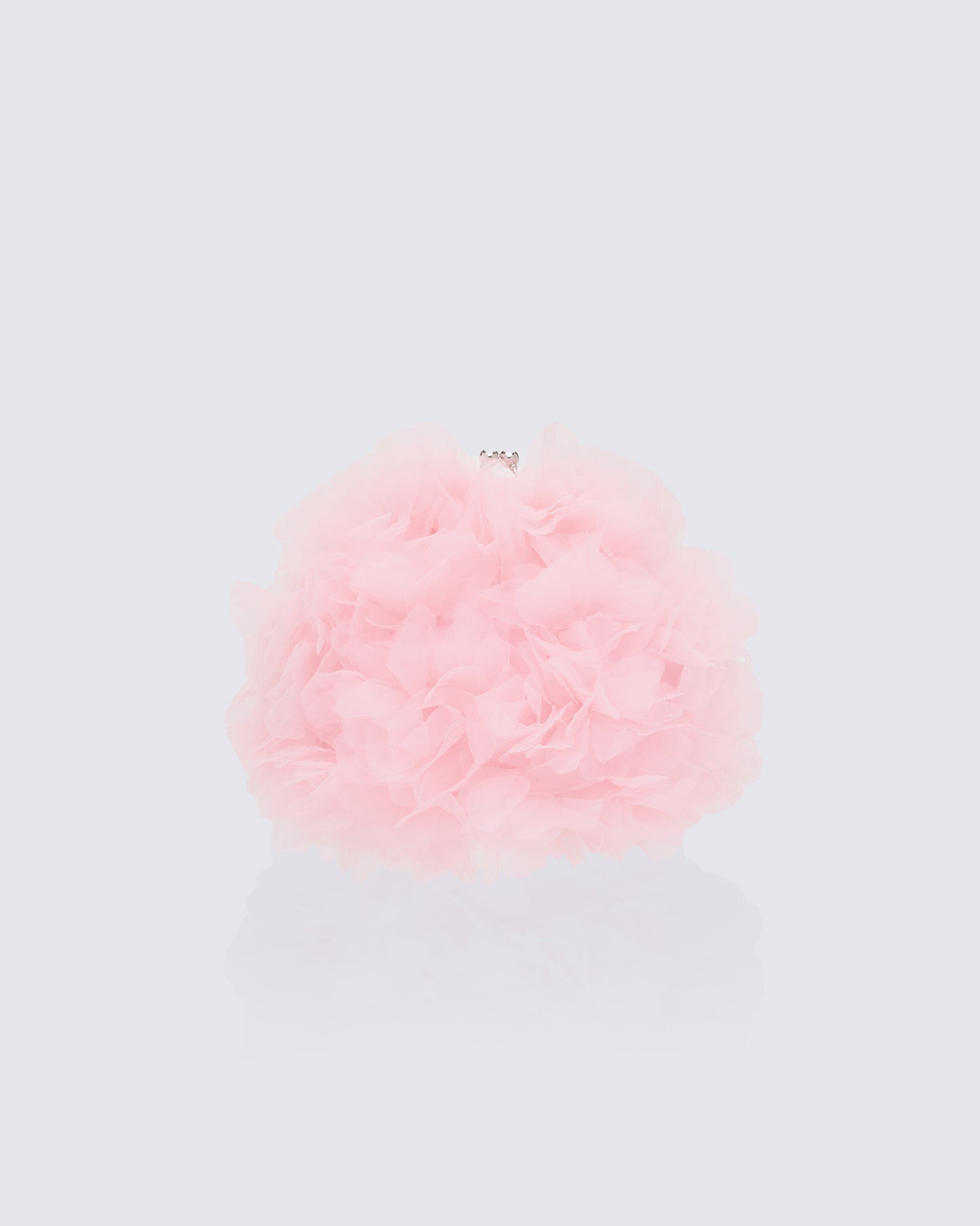Justine Pink Organza Ruffle Grab Bag