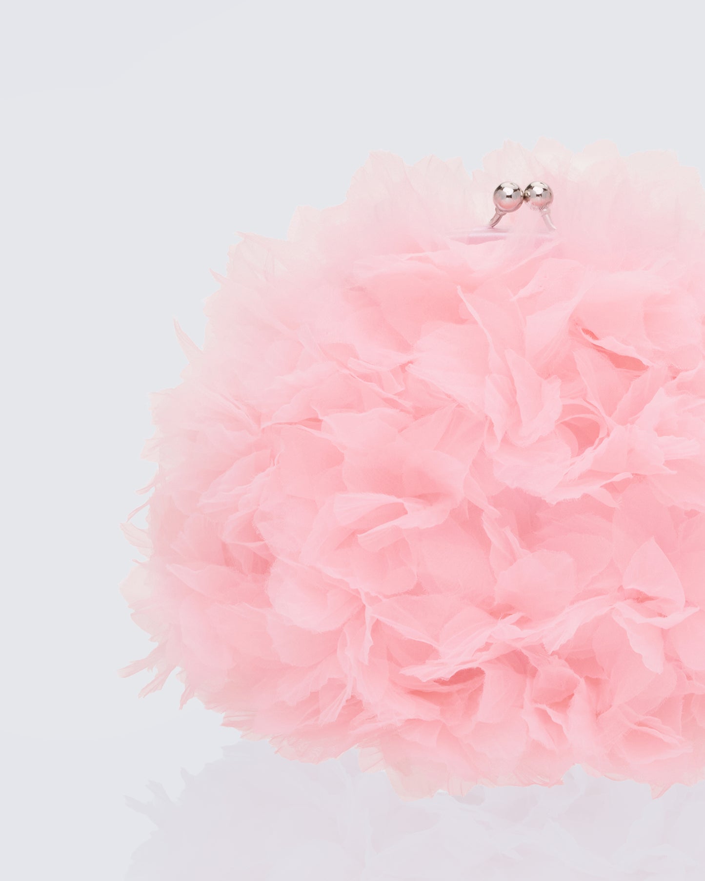 Justine Pink Organza Ruffle Grab Bag