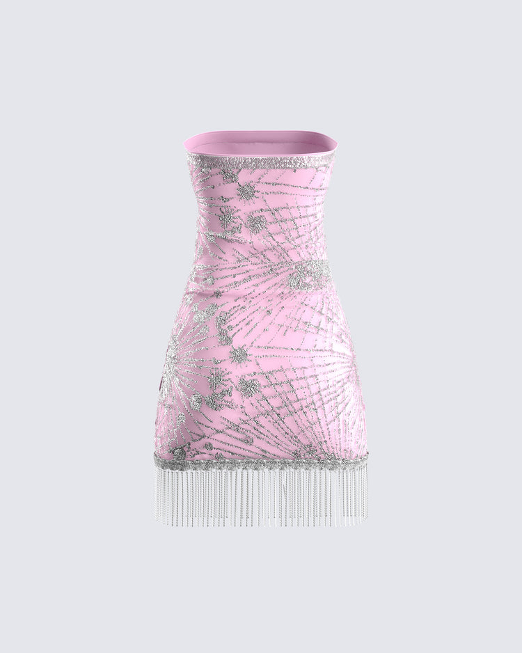 Jocelyn Pink Sequin Mini Dress