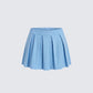 Jodia Blue Pleated Knit Mini Skirt product front