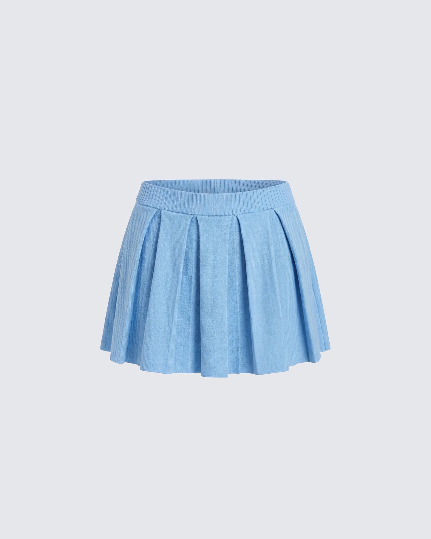 Jodia Blue Pleated Knit Mini Skirt product front