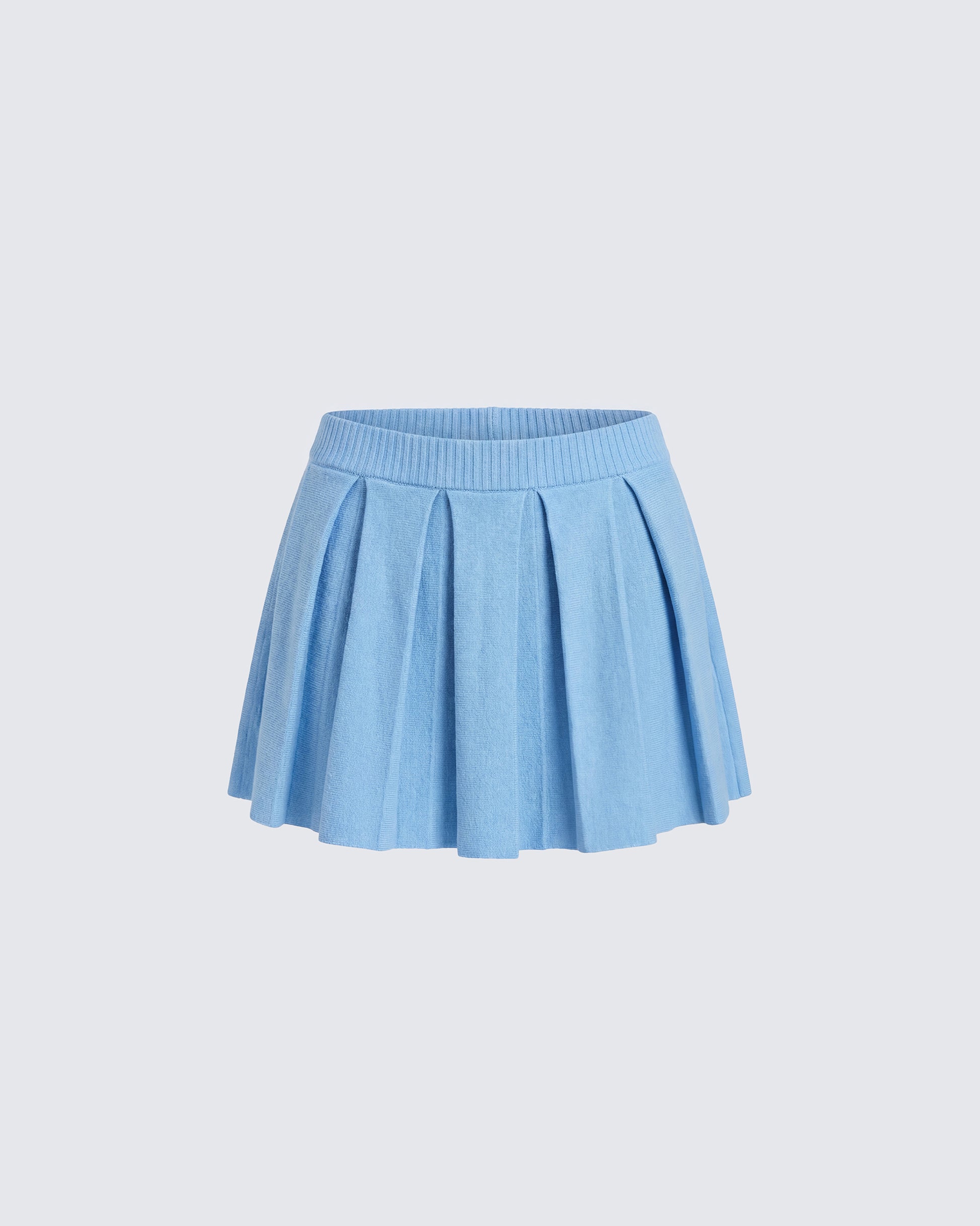 Jodia Blue Pleated Knit Mini Skirt product front
