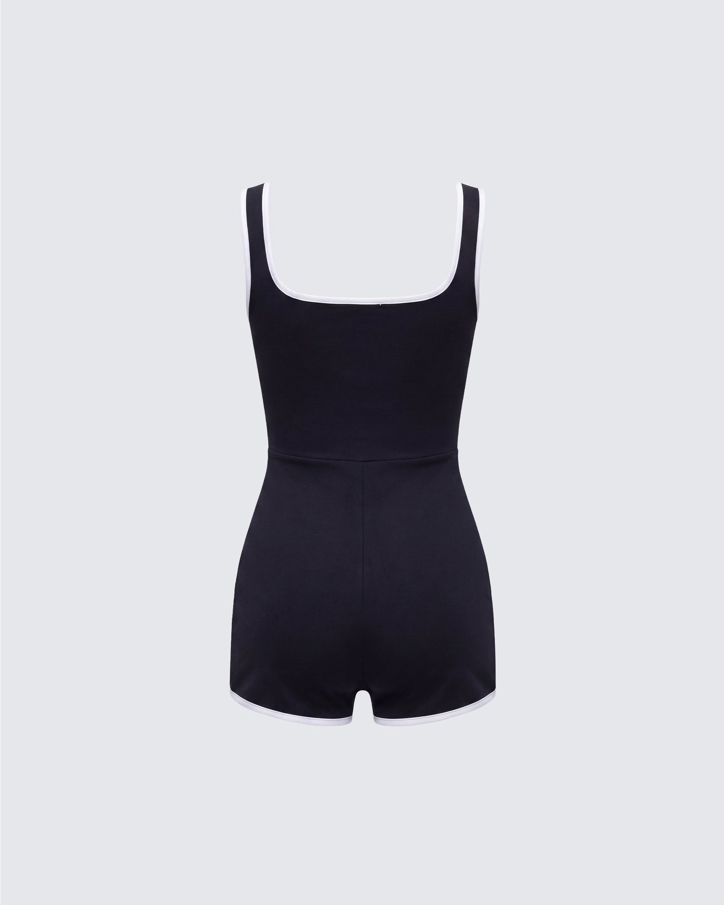 Kaede Black Contrast Binding Onesie