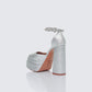 Kailin Silver Glitter Platform Heels