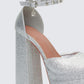 Kailin Silver Glitter Platform Heels