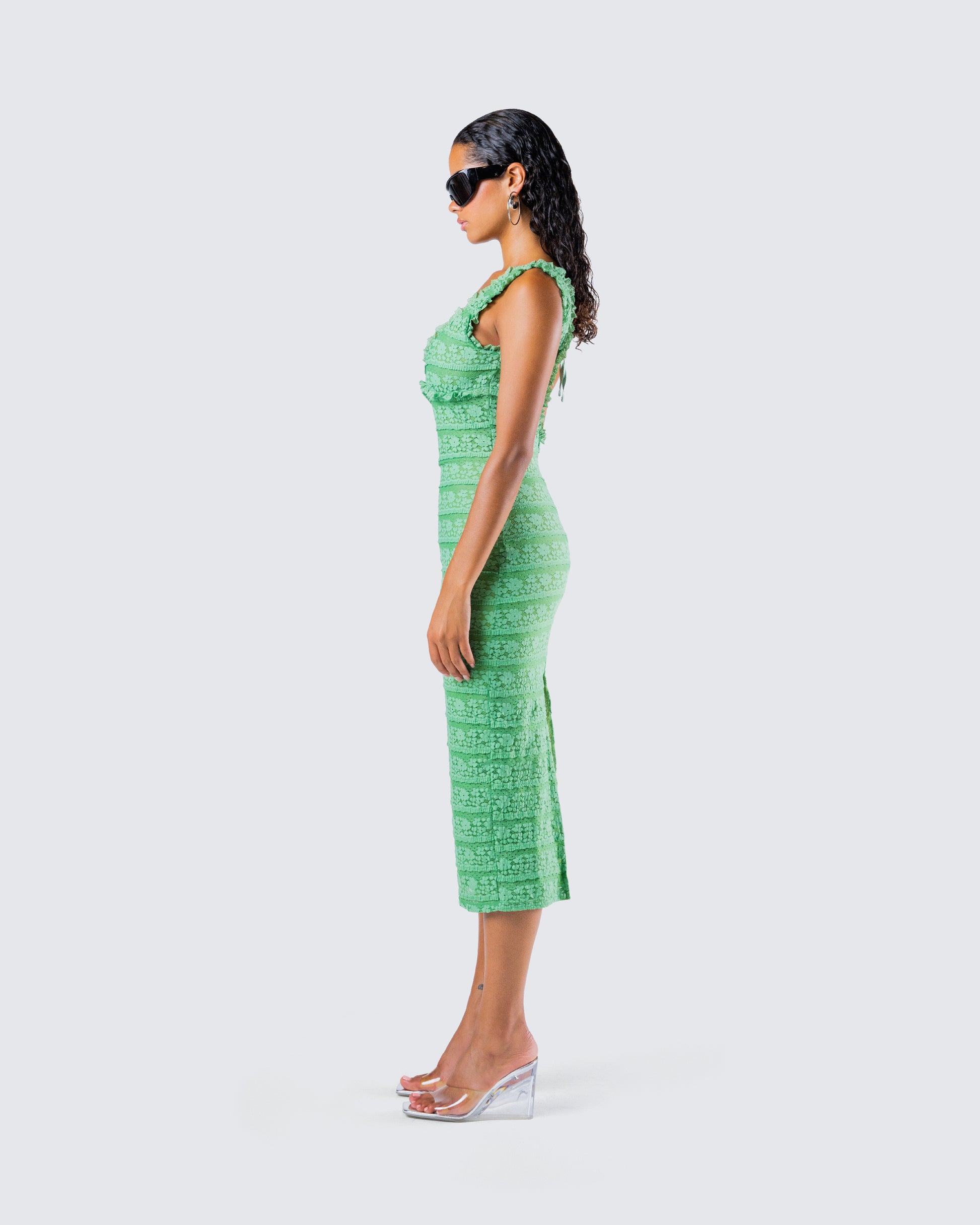 summer green midi dress Thats So Fetch | Solem Midi Dress | Green Floral