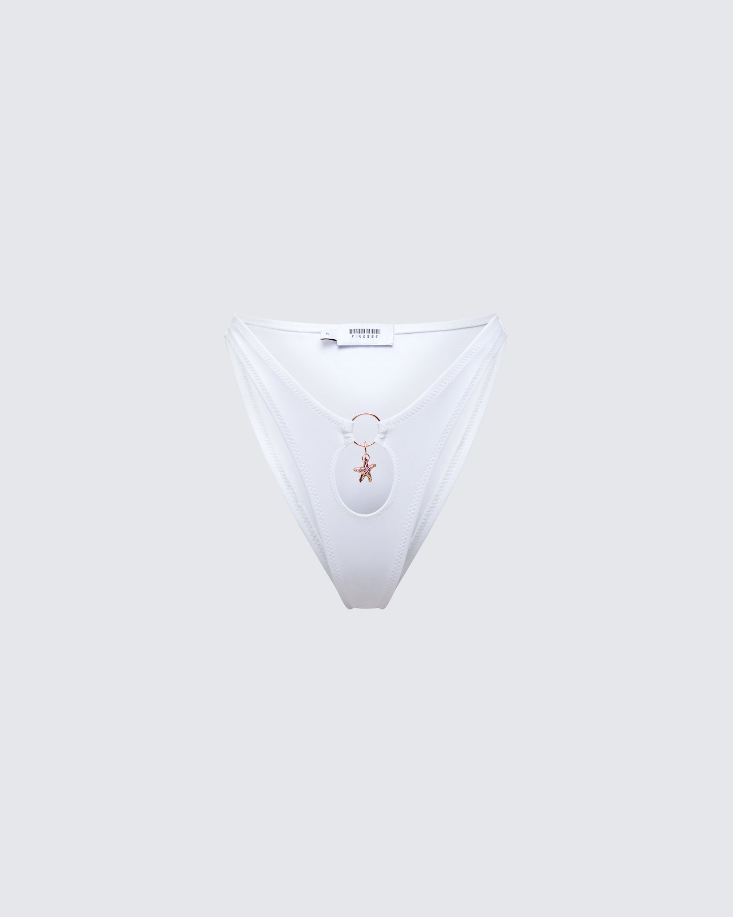 Kalani White Cutout Bikini Bottom product front
