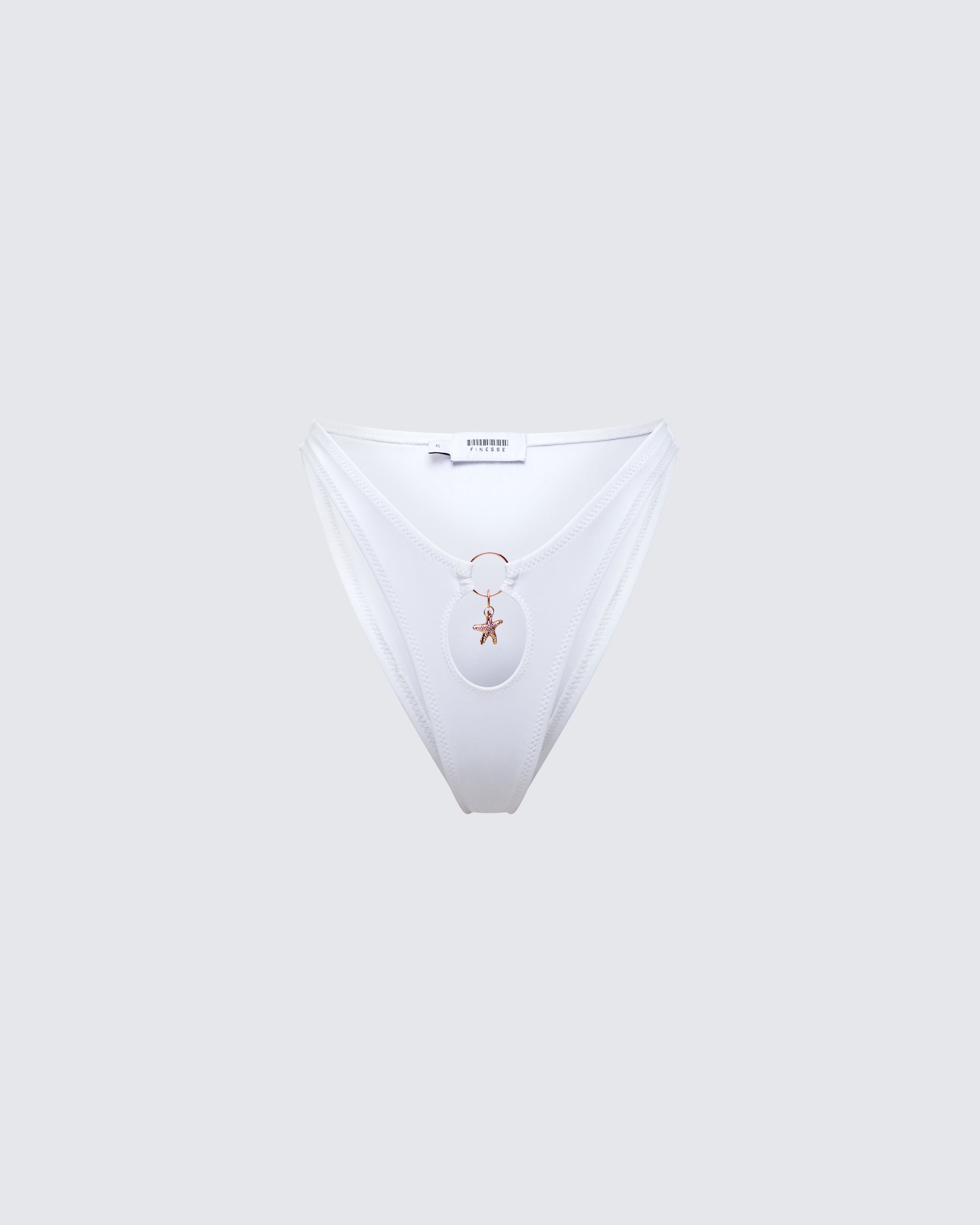 Kalani White Cutout Bikini Bottom product front
