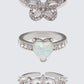 Kalinda Silver Princess Stack Ring Set