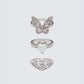 Kalinda Silver Princess Stack Ring Set