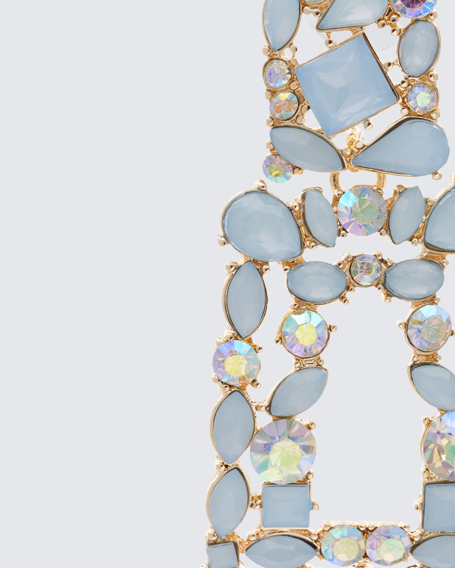 Kamari Blue Encrusted Dangle Earrings