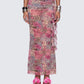 Kani Multi Printed Mesh Maxi Skirt model front